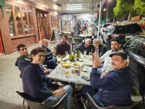 AJV Global dinner event with guests